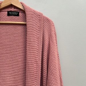 The Skinny - The Erinn Cardigan Chunky Knit Dusty Rose Cardigan Size M